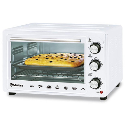 Духовка электро 1500Вт 30л таймер бел SAKURA SA-7025W-1