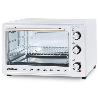 Духовка электро 1800Вт 48л таймер бел SAKURA SA-7026W