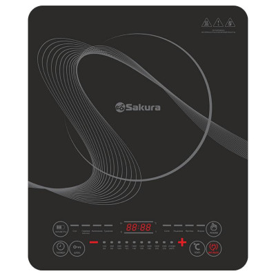 Плитка индукц Premium 1конф 8реж ультра слим SAKURA SA-7155VS