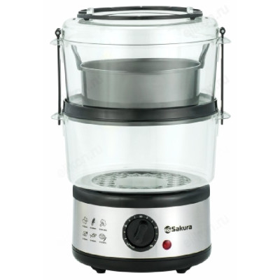 Пароварка SAKURA SA-7216-2 нерж/черн-1
