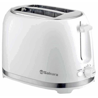 Тостер 850Вт белый SAKURA SA-7610W