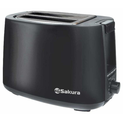 Тостер Elegant 750Вт черный SAKURA SA-7612BK