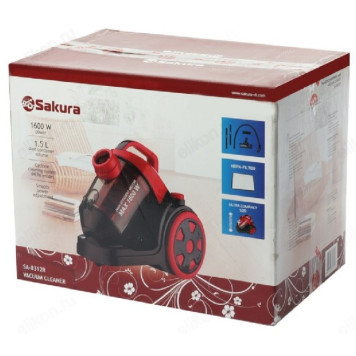 Пылесос SAKURA SA-8312R, 3000 Вт, 1.5 л-5