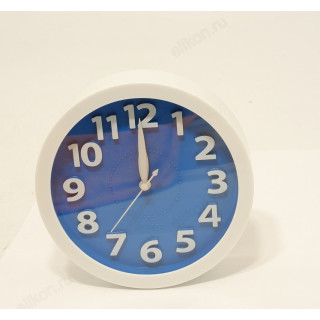 Будильник Sakura SA-8514BL, белый с синим таблом-1