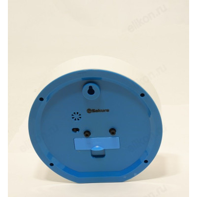 Будильник Sakura SA-8514BL, белый с синим таблом-3