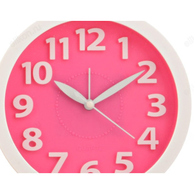 Будильник Sakura SA-8514Р, белый с розовым таблом-1