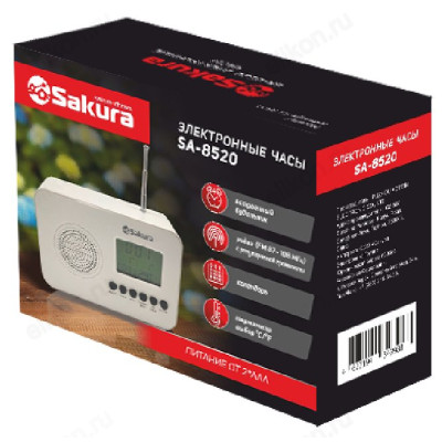 Часы настольные Sakura SA-8520, пластик-1