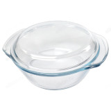 Кастрюля стекло для СВЧ SA-CR01-2000, 2000мл с крышкой