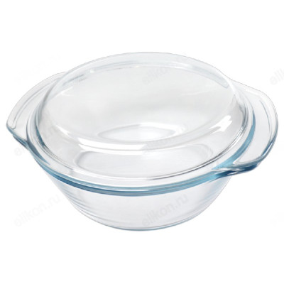 Кастрюля стекло для СВЧ SA-CR01-2000, 2000мл с крышкой