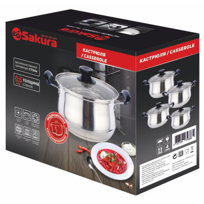 Кастрюля SAKURA CLASSIC SA-P1018 1,9л 18см-1