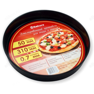 Форма для выпечки SAKURA SA-PT01-12 черн-1