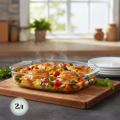 Форма для запекания стекло SAKURA SA-PT04-2000