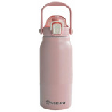 Термоc 2в1 (0,9) с труб. розовый SAKURA TM-02-900P