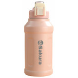 Термоc 2в1 (0,9) с труб. розовый SAKURA TM-03-900P