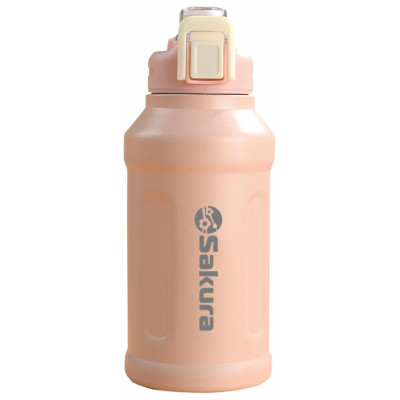 Термоc 2в1 (0,9) с труб. розовый SAKURA TM-03-900P