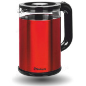 Чайник стеклянный SAKURA SA-2742MR(1.8) двойная стен