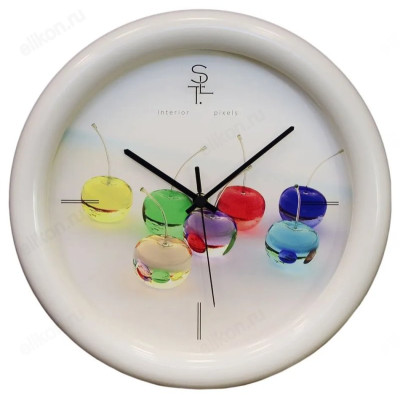 Часы настенные Салют 3004 SLT, пластик, серые