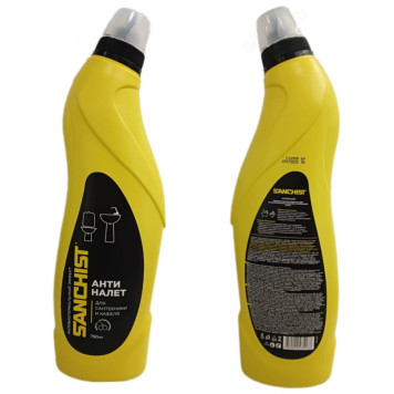 Средство для чистки сантехники и кафеля SANCHIST WC-Gel Антиналет 750мл арт3235-1