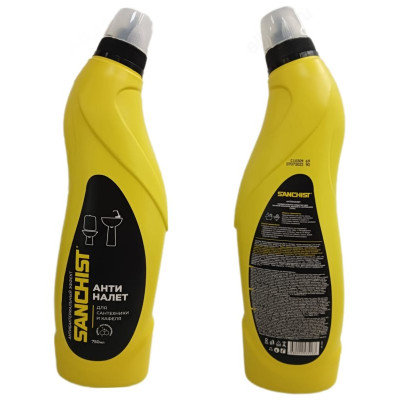 Средство для чистки сантехники и кафеля SANCHIST WC-Gel Антиналет 750мл арт3235