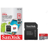 Карта MicroSD 16GB SanDisk Ultra Class10+адаптер