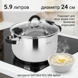 Кастрюля SATOSHI 822-288 Арбон 5,9л