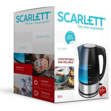 Чайник черный SCARLETT SC-1020-6