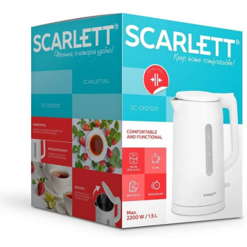 Чайник белый SCARLETT SC-EK 21 S31-2