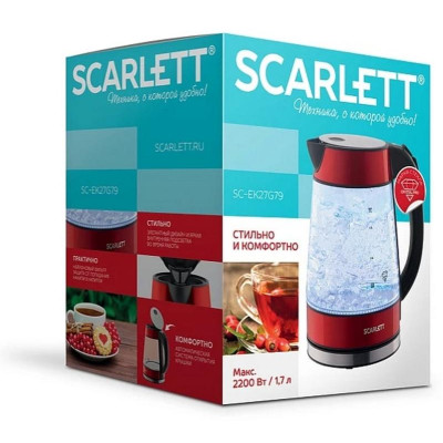 Чайник красный SCARLETT SC-EK 27 G79-1
