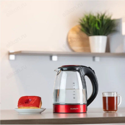 Чайник стеклянный SCARLETT SC-EK27G99 1,7л красн-4