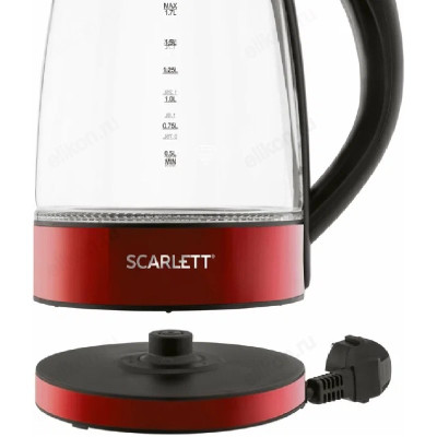 Чайник стеклянный SCARLETT SC-EK27G99 1,7л красн-7
