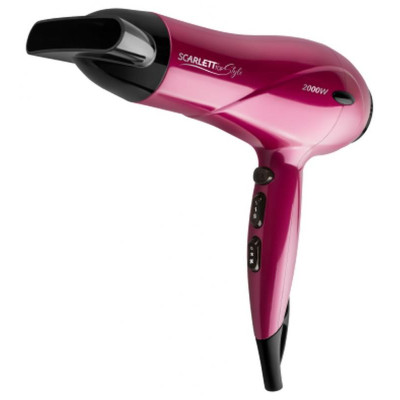 Фен малиновый с черным TOP STYLE SCARLETT SC-HD 70 I67