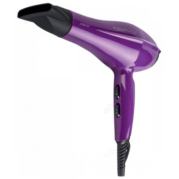Фен Scarlett SC-HD 70I69, фиолетовый/черный, 2000 Вт-1