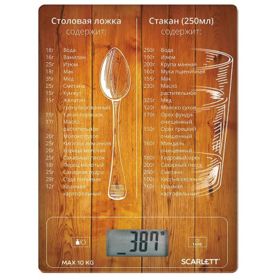 Весы кухонные SC-KS 57 P19 меры и веса SCARLETT SC-KS57P19