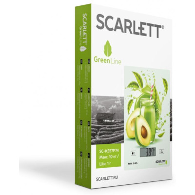 Весы кухонные SC-KS 57 P74 GREEN LINE SCARLETT SC-KS57P74-2