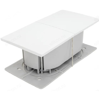 Розетка двойная с заземлением SE AtlasDesign 16А, со шторками, с крышкой, в сборе, белая-2