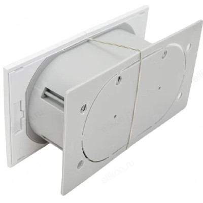 Розетка двойная с заземлением SE AtlasDesign 16А, со шторками, с крышкой, в сборе, белая-3