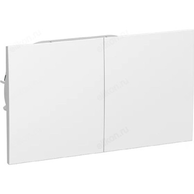 Розетка двойная с заземлением SE AtlasDesign 16А, со шторками, с крышкой, в сборе, белая