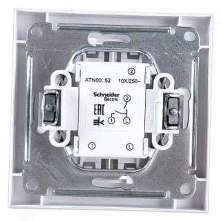 Выключатель 2-клавишный SE AtlasDesign, сх.5, 10АХ, в сборе, белый-1