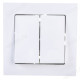 Выключатель 2-клавишный SE AtlasDesign, сх.5, 10АХ, в сборе, белый