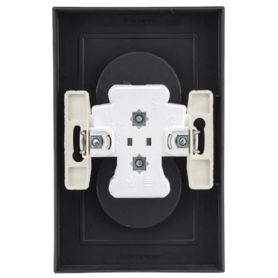 Розетка двойная без заземления SE AtlasDesign, Карбон 16А, в сборе-3