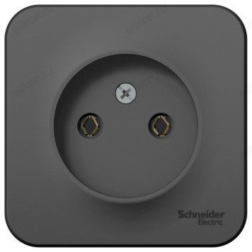 Розетка наружная б/з, без шторок SE Blanca 16А, 250В, изолир. пластина, Антрацит