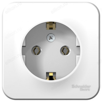 Розетка наружная с/з, без шторок SE Blanca 16А, 250В, изолир. пластина, белая