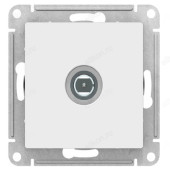 Розетка антенная одиночная TV коннектор, механизм, SE AtlasDesign, белая SE ATN000193