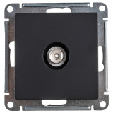 Розетка антенная одиночная TV коннектор, механизм, SE AtlasDesign, Карбон SE ATN001093