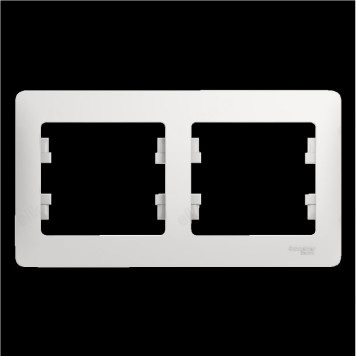 Рамка 2-ая, SE Glossa белая, горизонтальная