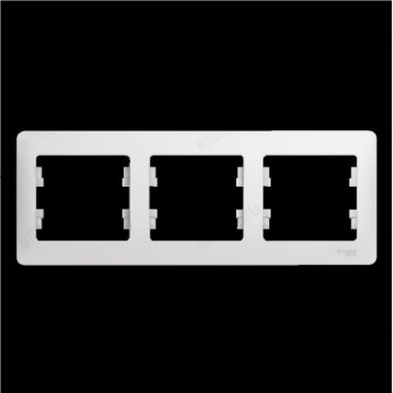 Рамка 3-ая, SE Glossa белая, горизонтальная
