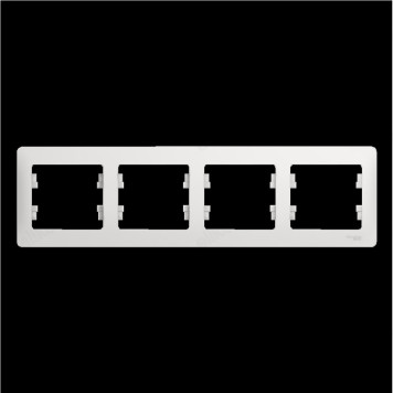 Рамка 4-ая, SE Glossa белая, горизонтальная