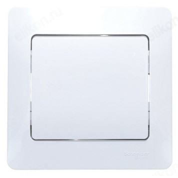 Выключатель 1-клавишный SE Glossa, сх.1, 10АХ, в сборе с рамкой, белый-1