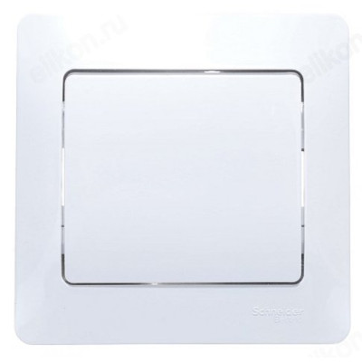 Выключатель 1-клавишный SE Glossa, сх.1, 10АХ, в сборе с рамкой, белый-1