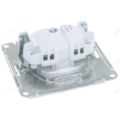 Розетка без заземления SE Glossa, белая-4